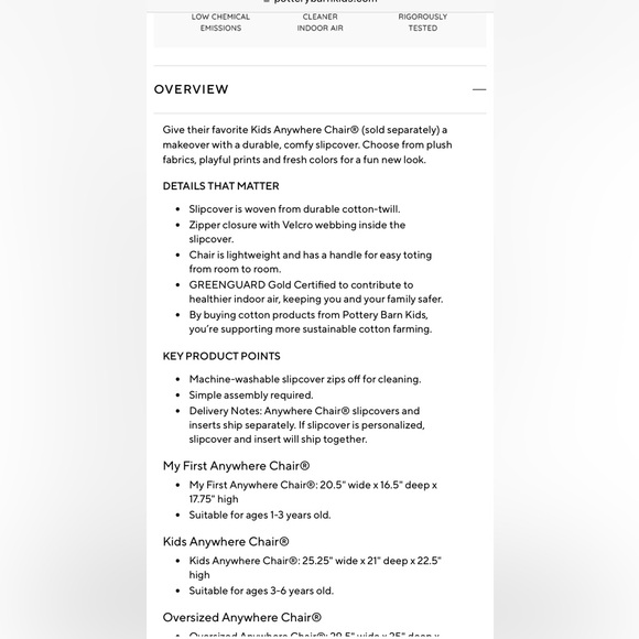 Pottery Barn Kids Anywhere Chair Slipcover - Picture 7 of 7